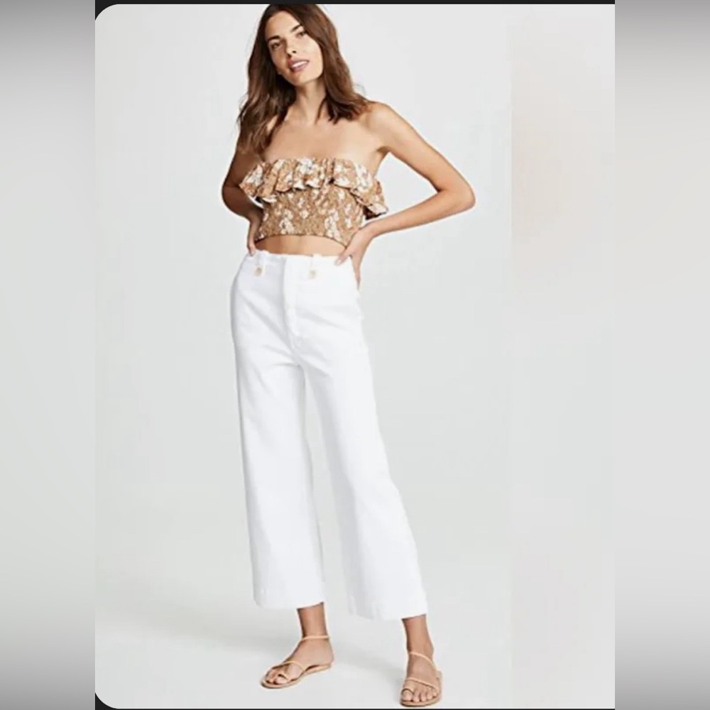 MOTHER Wide leg crop Size 25 white